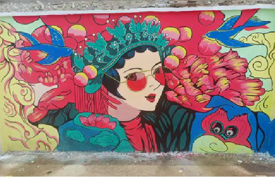 华阴墙体彩绘-网红墙