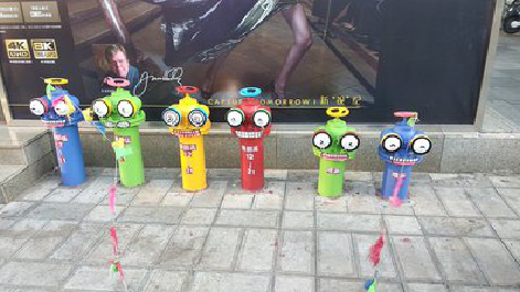 华阴商业区彩绘