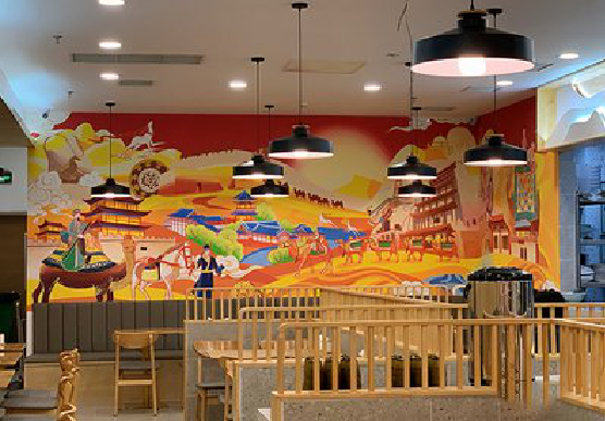 华阴商业空间彩绘介绍。