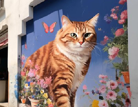 华阴自己绘制有个性的手绘墙