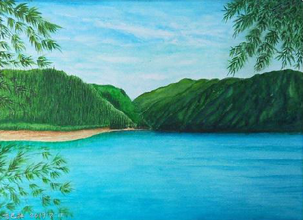 华阴在墙绘中,如何绘画绿水青山?